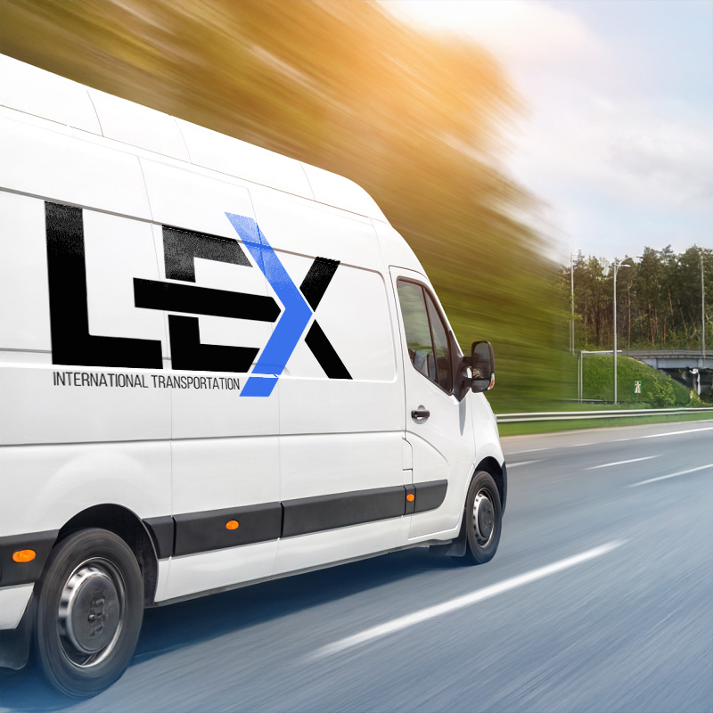 Express delivery logistics truck